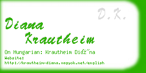 diana krautheim business card